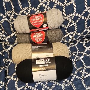 Yarn Collection - Black, Gray, Cream